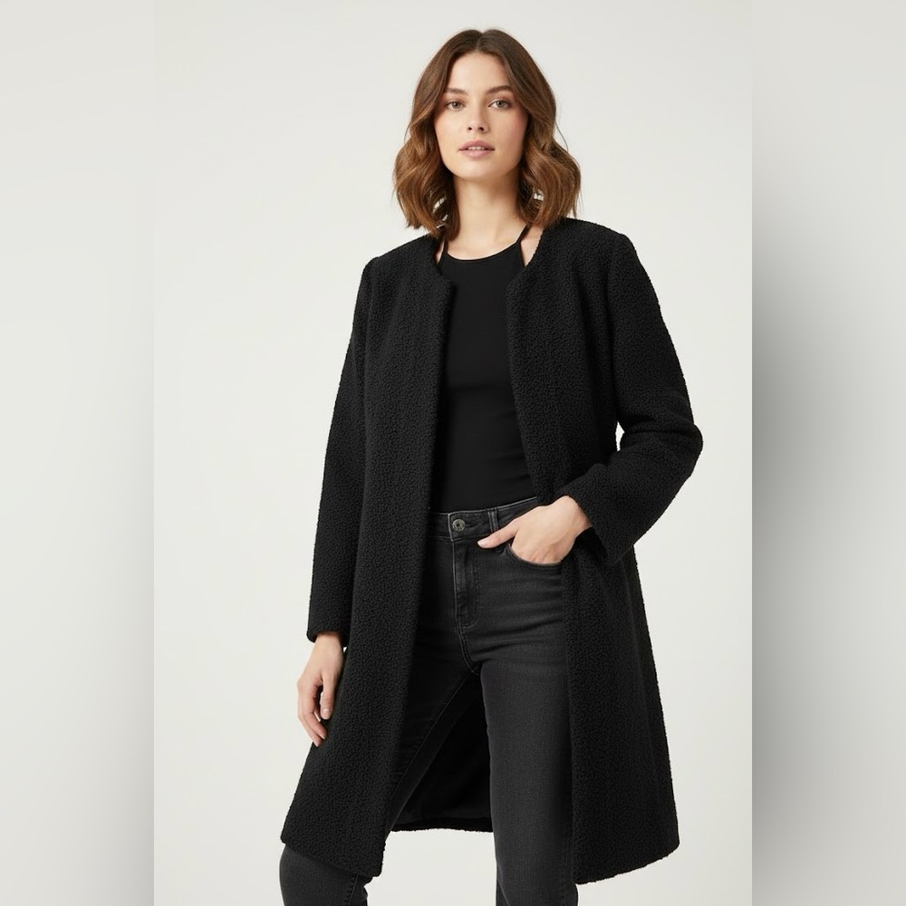 Halogen Elegant Black Coat